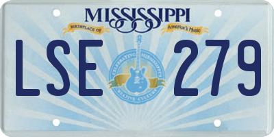 MS license plate LSE279