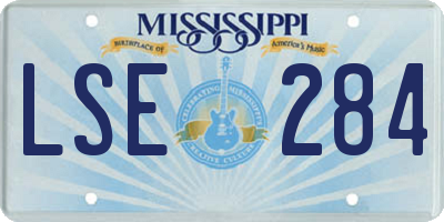MS license plate LSE284