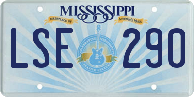 MS license plate LSE290