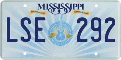 MS license plate LSE292