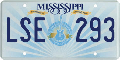 MS license plate LSE293