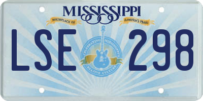 MS license plate LSE298