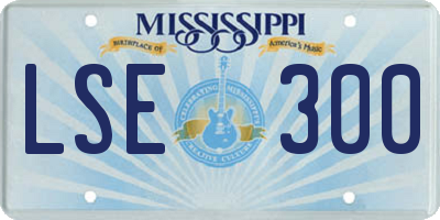 MS license plate LSE300