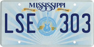 MS license plate LSE303