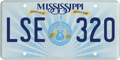 MS license plate LSE320