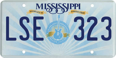 MS license plate LSE323