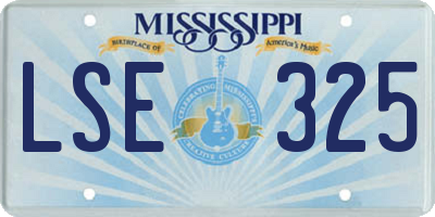 MS license plate LSE325