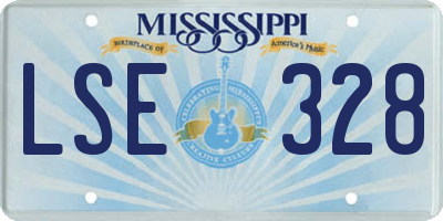 MS license plate LSE328