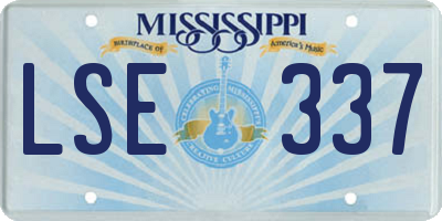 MS license plate LSE337