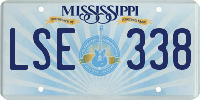 MS license plate LSE338