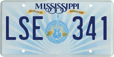 MS license plate LSE341