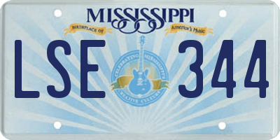 MS license plate LSE344