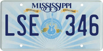 MS license plate LSE346