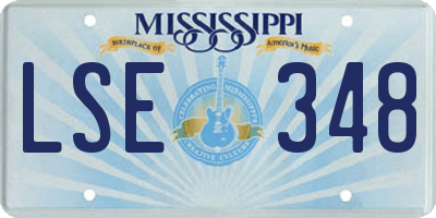 MS license plate LSE348