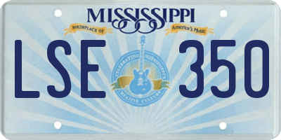 MS license plate LSE350