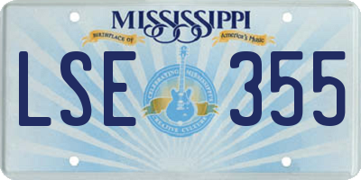 MS license plate LSE355