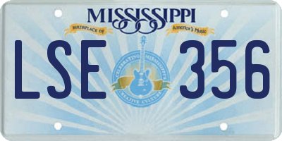 MS license plate LSE356
