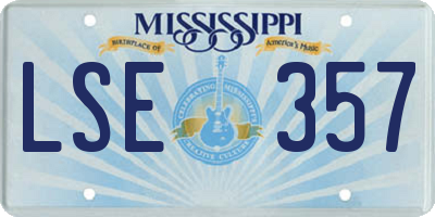 MS license plate LSE357