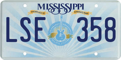 MS license plate LSE358
