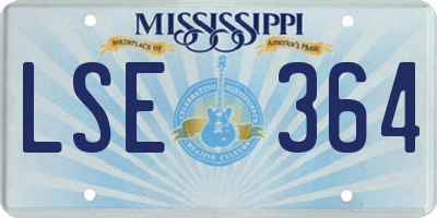 MS license plate LSE364