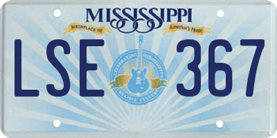 MS license plate LSE367
