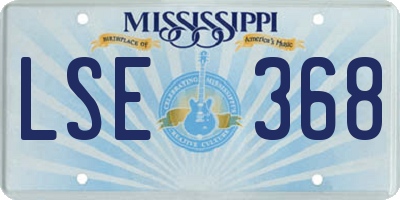 MS license plate LSE368