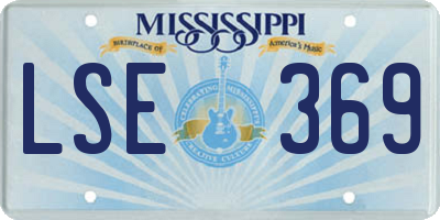 MS license plate LSE369