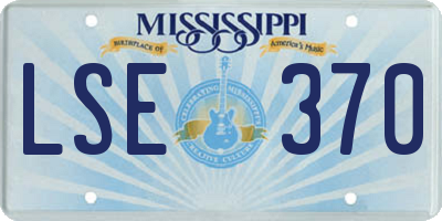 MS license plate LSE370