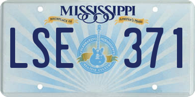 MS license plate LSE371