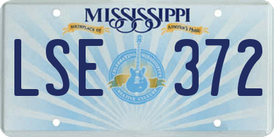 MS license plate LSE372