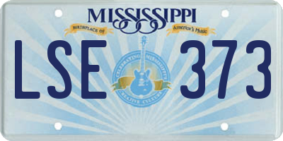 MS license plate LSE373