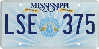 MS license plate LSE375