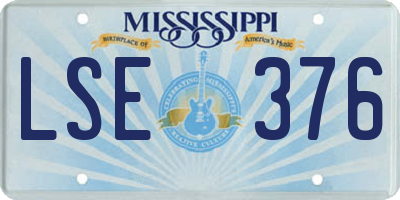 MS license plate LSE376