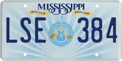 MS license plate LSE384