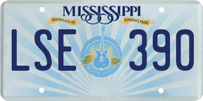 MS license plate LSE390