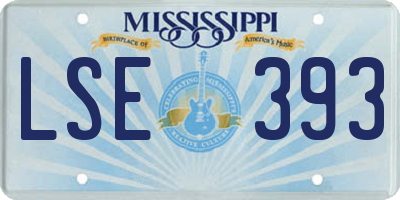 MS license plate LSE393