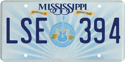 MS license plate LSE394