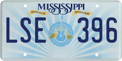 MS license plate LSE396