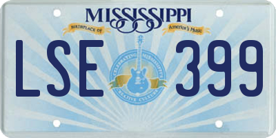 MS license plate LSE399