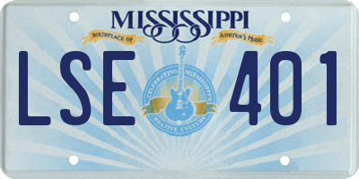 MS license plate LSE401