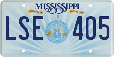 MS license plate LSE405
