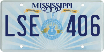 MS license plate LSE406