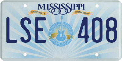 MS license plate LSE408