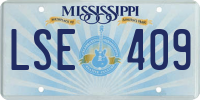MS license plate LSE409