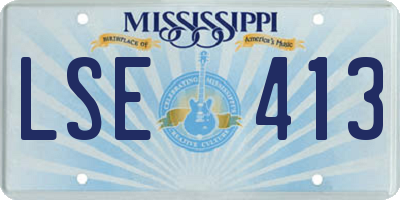 MS license plate LSE413