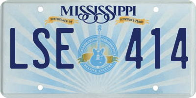 MS license plate LSE414