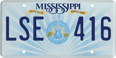 MS license plate LSE416