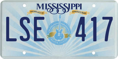 MS license plate LSE417