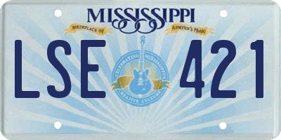 MS license plate LSE421
