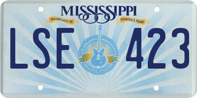 MS license plate LSE423